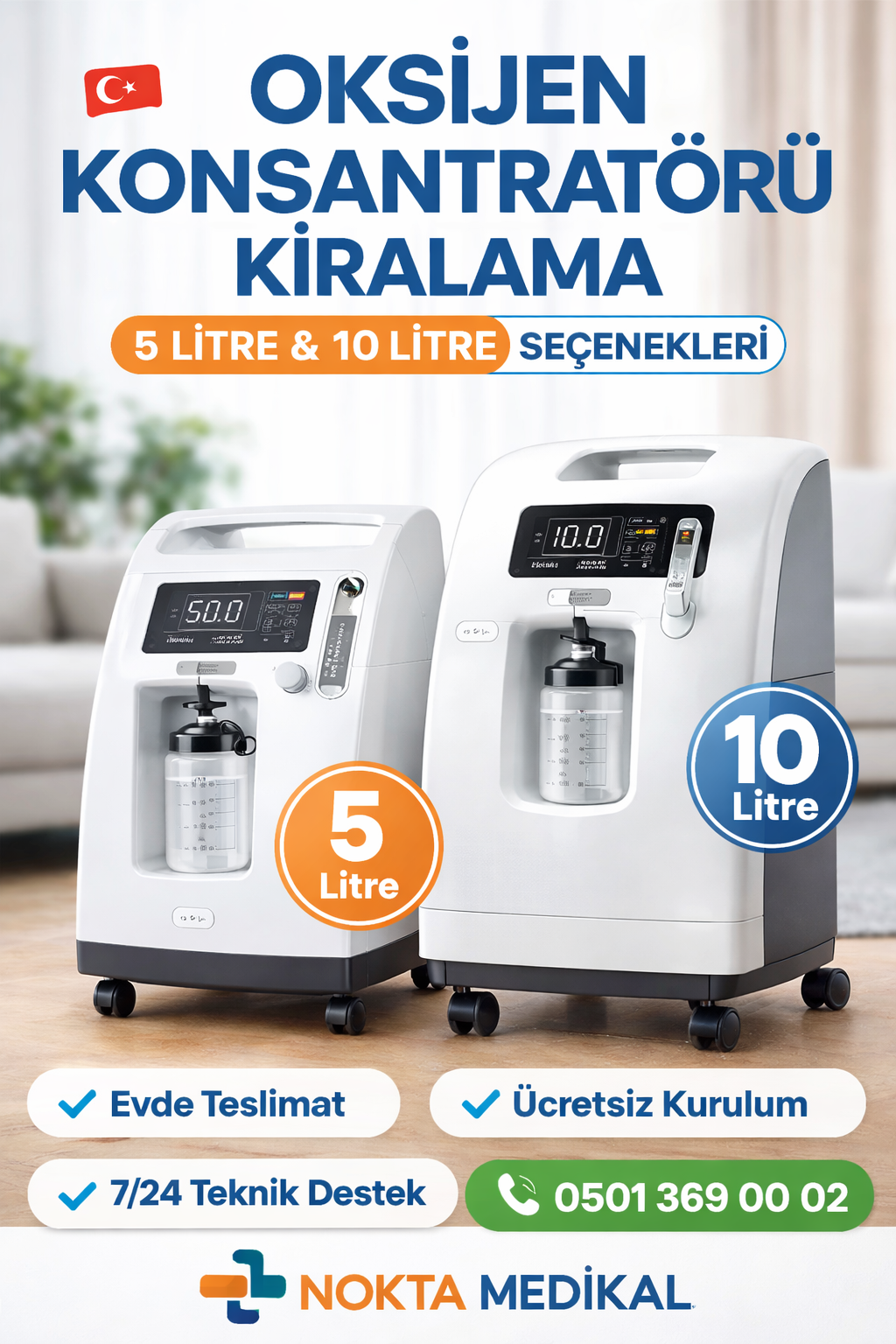 Tuzla Oksijen Konsantratörü Kiralama
